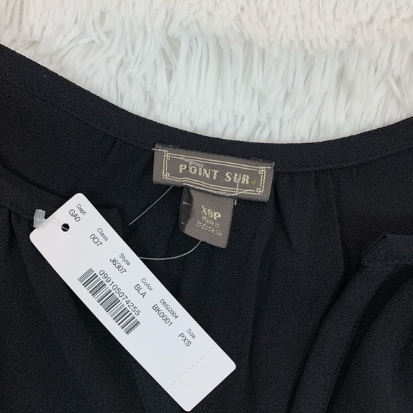 J Crew Point Sur NWT Drapey Open V Neck Blouse - Picture 4 of 8